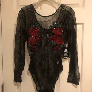 Red rose bodysuit